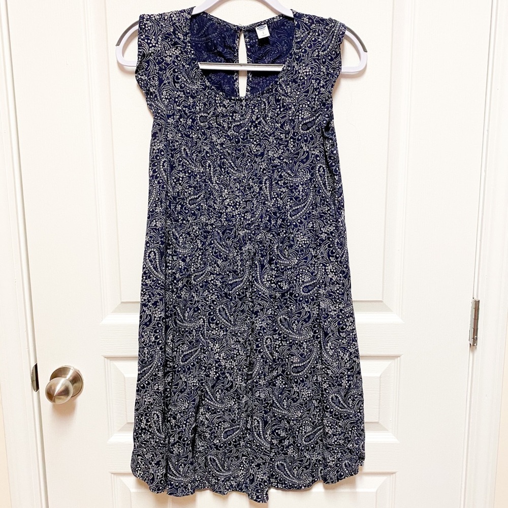 Old Navy Blue Paisley Dress